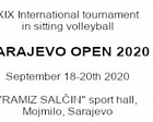 Традиционный XIX Международный турнир по волейболу сидя среди мужских команд «Sarajevo Open 2020» перенесен на период с 18 по 20 сентября 2020 года